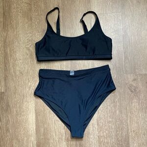 Unbranded medium black high waisted bikini set